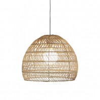 Oriel Lighting-METTE.35 & 47 SHADE ONLY Natural cane woven rattan  